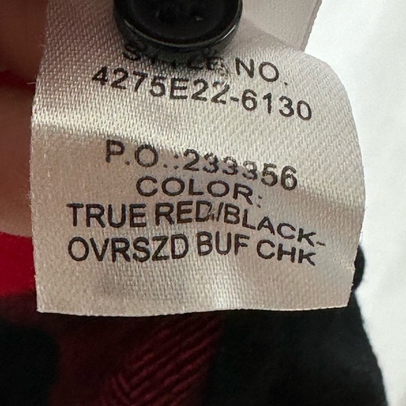 Paige ELORA Buffalo PLAID SHIRT IN TRUE RED & BLACK small - Picture 5 of 6